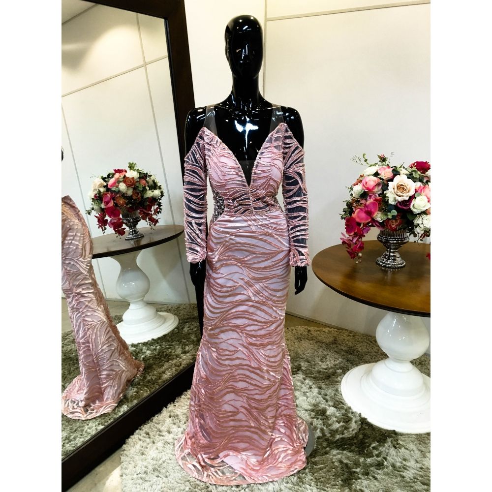 Vestido longo de festa M-0107B