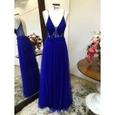Vestido longo de festa M-6023 Azul Royal