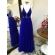 Vestido longo de festa M-6023 Azul Royal