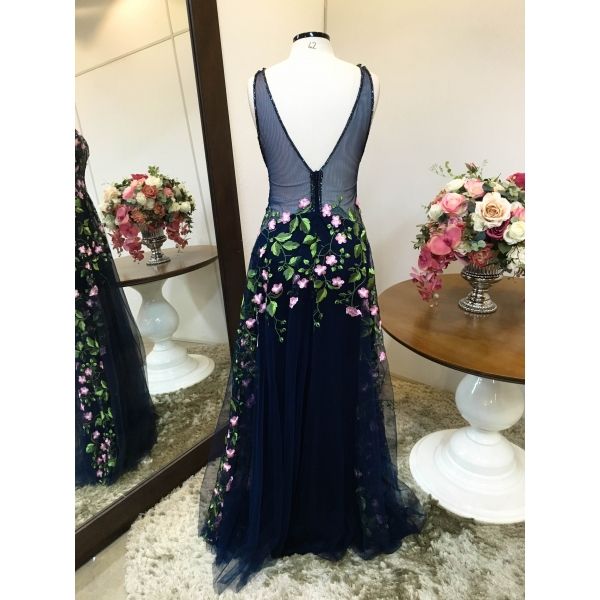 Vestido longo de festa M-0063
