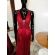 Vestido longo de festa M-6043 Marsala
