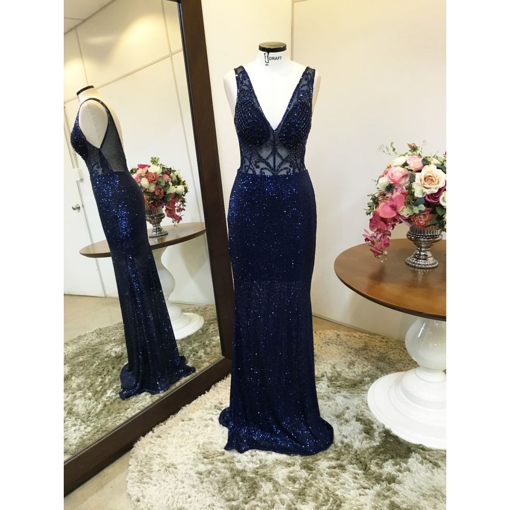 Vestido longo de festa M-0040A