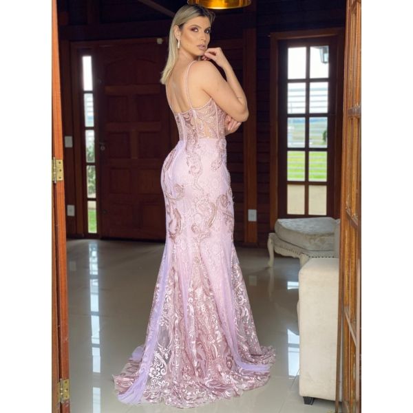 Vestido longo de festa M-19061
