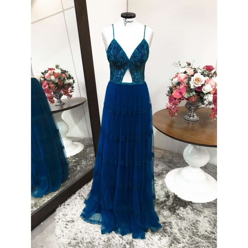 Vestido longo de festa M-0119
