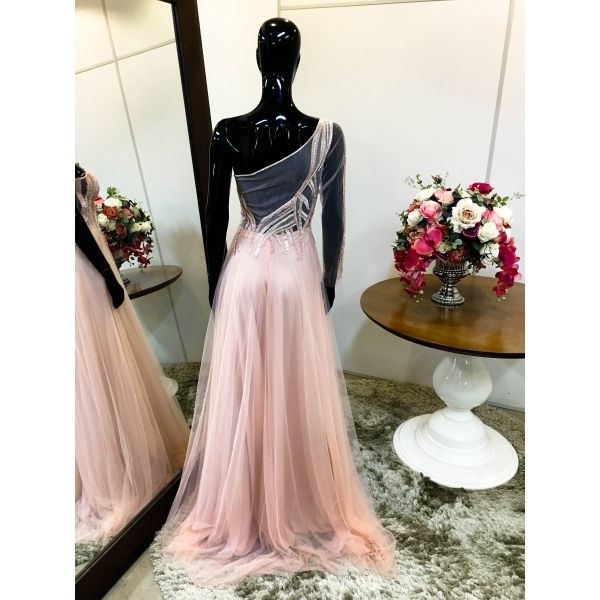 Vestido longo de festa M-5463 Rosé