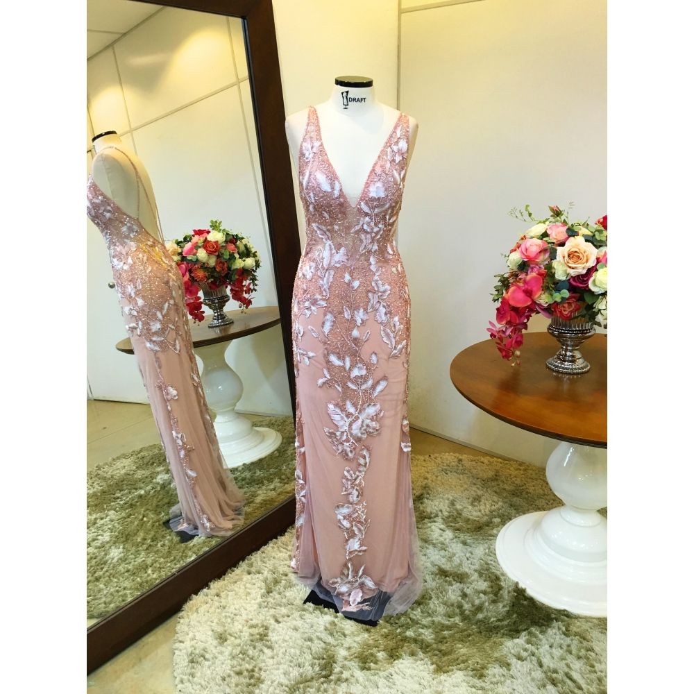 Vestido longo de festa M-0086