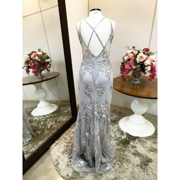 Vestido longo de festa M-0087