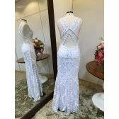 Vestido longo branco M-0090