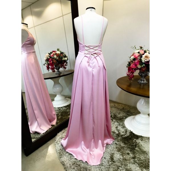 Vestido longo de festa M-6016 Rosé