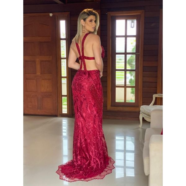 Vestido longo de festa M-19053