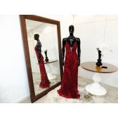 Vestido longo de festa M-5322 Marsala