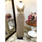 Vestido longo de festa M-6065 Dourado