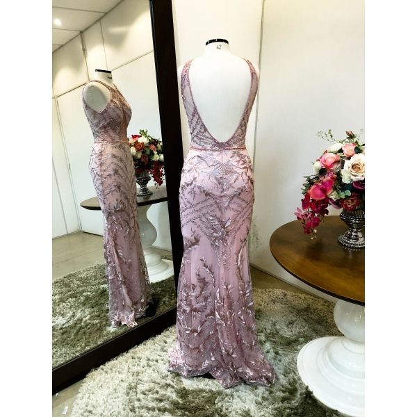Vestido longo de festa M-0069